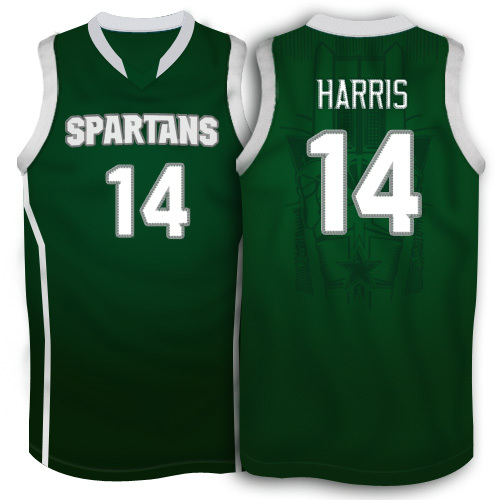 Michigan State Spartans #14 Gary Harris Green College Basketball Jerseys 